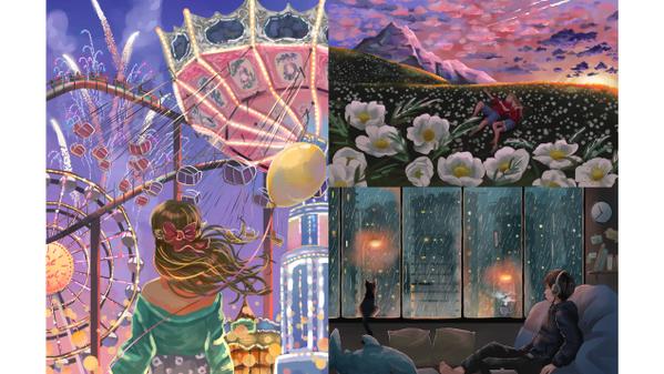 商用利用可！雰囲気のあるアナログタッチの背景イラスト制作します