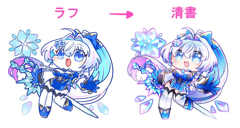 既存キャラクターのデフォルメ化したかわいいイラストを制作します