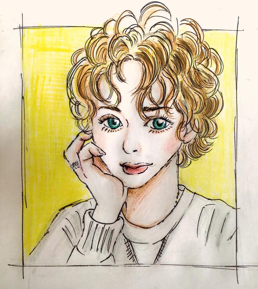 写真をもとにして優しいタッチの似顔絵、イラスト描きます