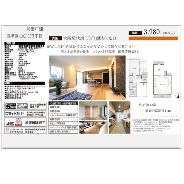 ご希望のデザインで販売図面を作成し、スピ－ドとデザインで差別化を図ります