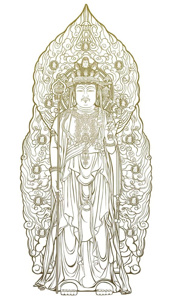 仏様や神様、縁起物のイラストやロゴ、御朱印などグラフィックデザイン制作します