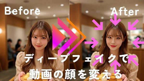 話題のディープフェイク技術を駆使して動画の顔を変えます