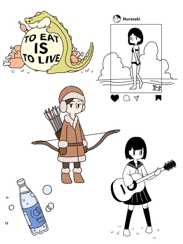 グッズや広告に使えるシンプルで可愛らしいイラストを制作ます