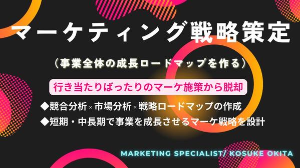 行き当たりばったりのマーケ施策から脱却し、事業を成長させます
