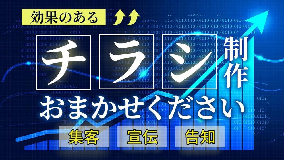 ご要望に合わせて様々なパターンのチラシ・フライヤーお作りします