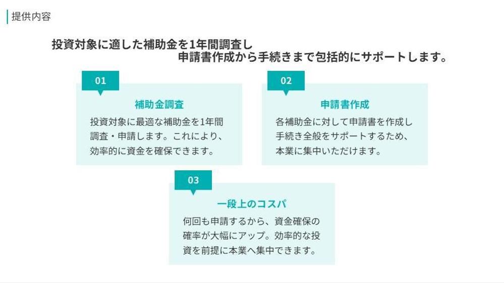 1年間何度も申請！補助金の採択確率を高め、効率の良い資金調達をサポートします