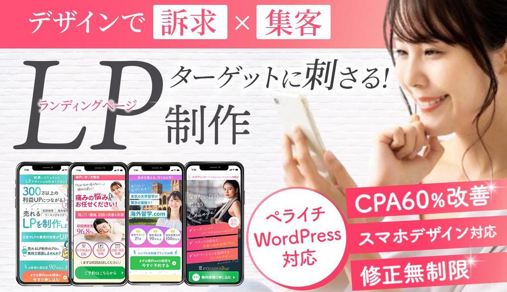 基本的なマーケティング知識を活かした反応のあるLPを制作します
