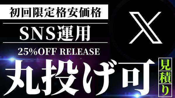 【初回限定格安価格】SNS（Twitter（X)等）運用代行を致します