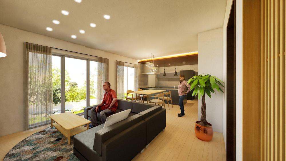 モデリングソフトとレンダリングソフトを用いた建築の外観、内観パースの作成を行います