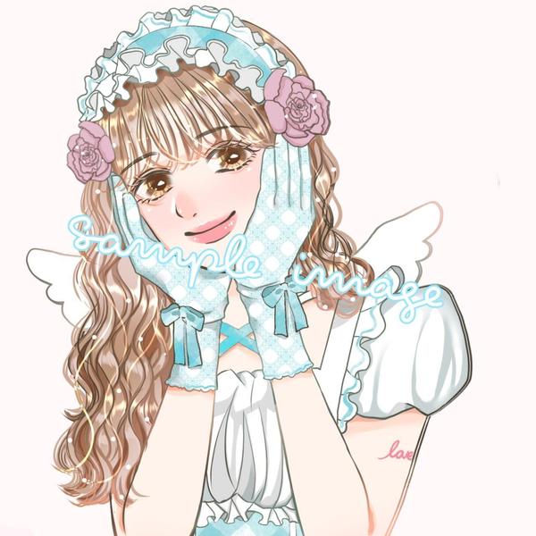 snsやサイトなどに！透明感ある、大人かわいいイラストを描きます