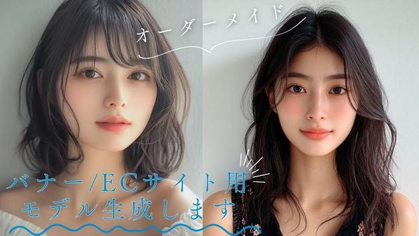 AI美女！バナーやECサイト用素材のAIモデル作成いたします