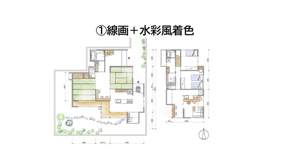 不動産やイベント広告用のデザインカラー図面を建築士が作成します