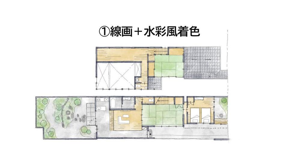 不動産やイベント広告用のデザインカラー図面を建築士が作成します