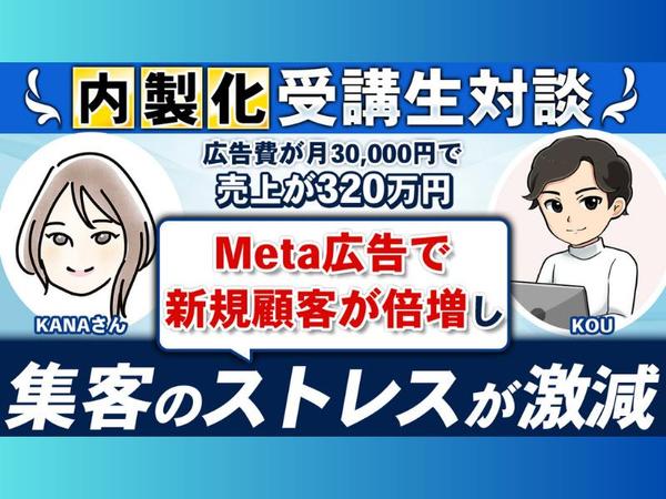 インスタ/Facebook/Google広告の配信設定動画提供＋相談に乗ります