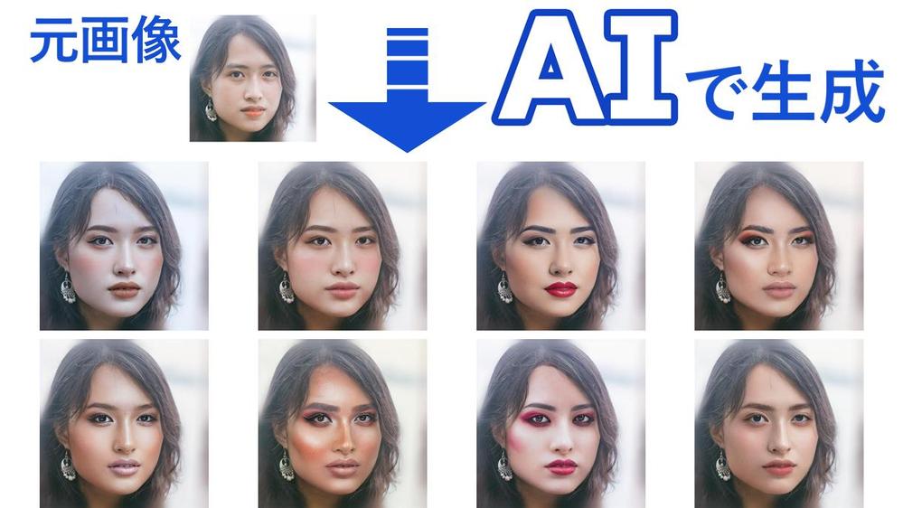 AI が「メイク」（メイクアップ）をシミュレーションするシステムを開発します