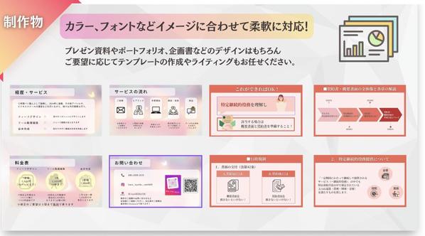 ポートフォリオやプレゼンをする見やすく分かりやすいスライド資料を代行で作成いたします