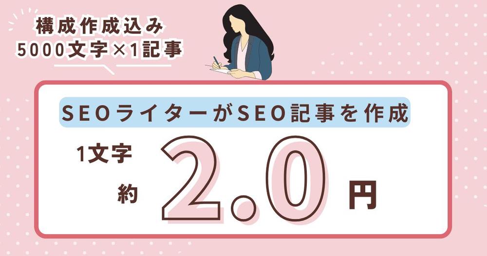 【執筆実績200以上】SEO記事を5,000文字×1本で10,000円にて執筆します