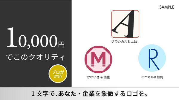 プロが対応｜あなたのブランドを象徴する1文字ロゴを制作します