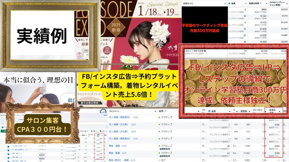 ７日でMeta広告画像、動画⇒LP⇒ライン構築、Meta広告初期設定、運用します