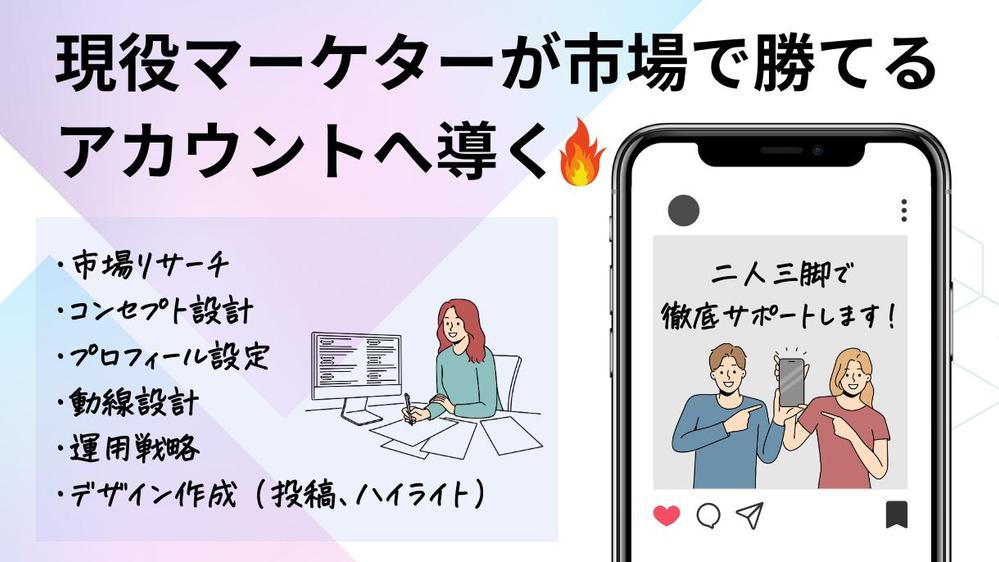 現役マーケターがインスタアカウントの発信準備を整えます