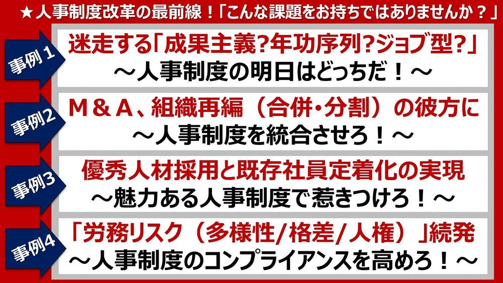 人事制度コンサルティングにより、採用強化、離職防止、組織の活性化を実現します