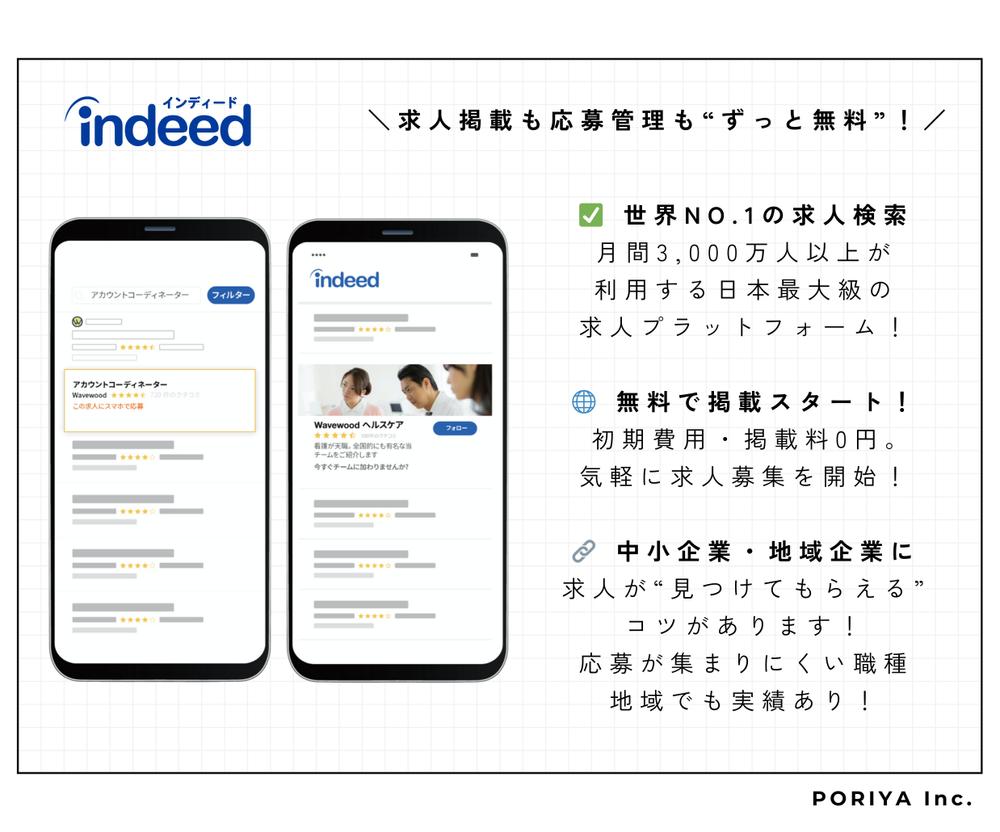 【Indeed/求人原稿作成】求職者に刺さる求人原稿を作成します
