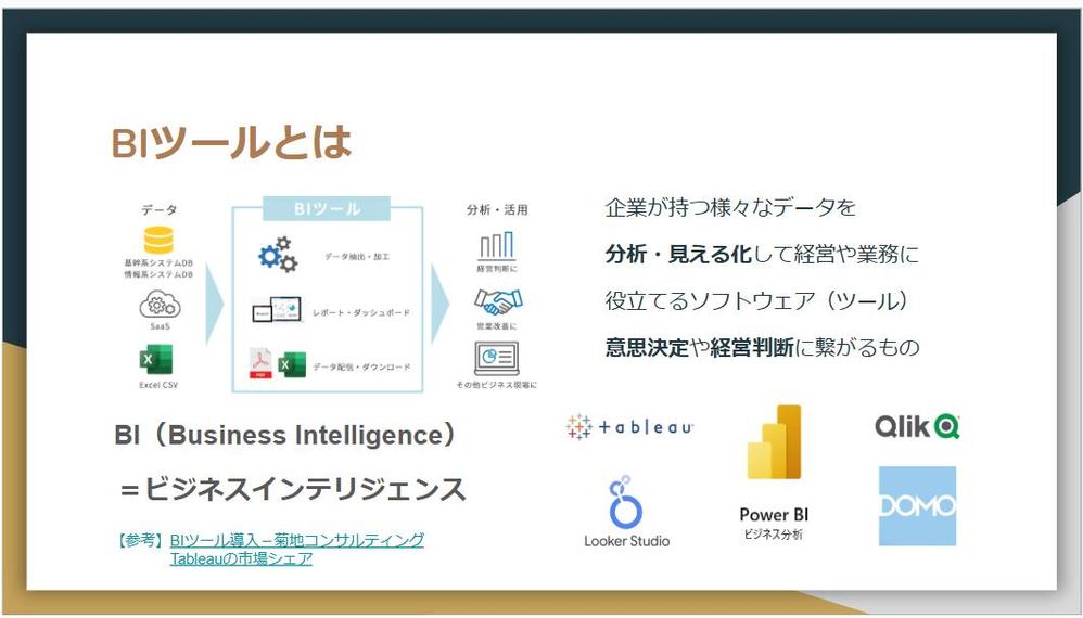 基本的なTableauの操作や使い方をサポートいたします