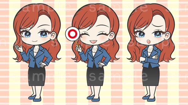 【.aiデータ】ミニキャラをAdobe illustratorで制作いたします