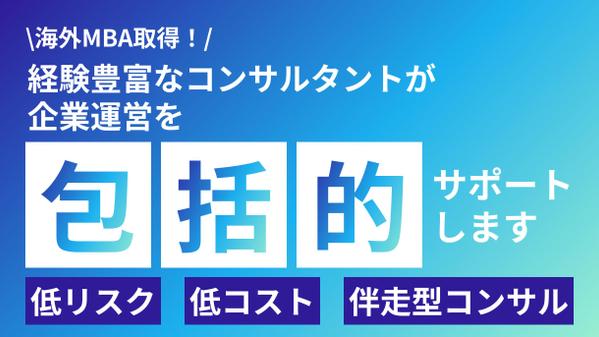 低リスク・低コストのコンサルティングで企業運営を包括的にサポートします