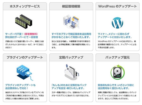 サーバー・ドメイン費込！ホームページの保守・管理します