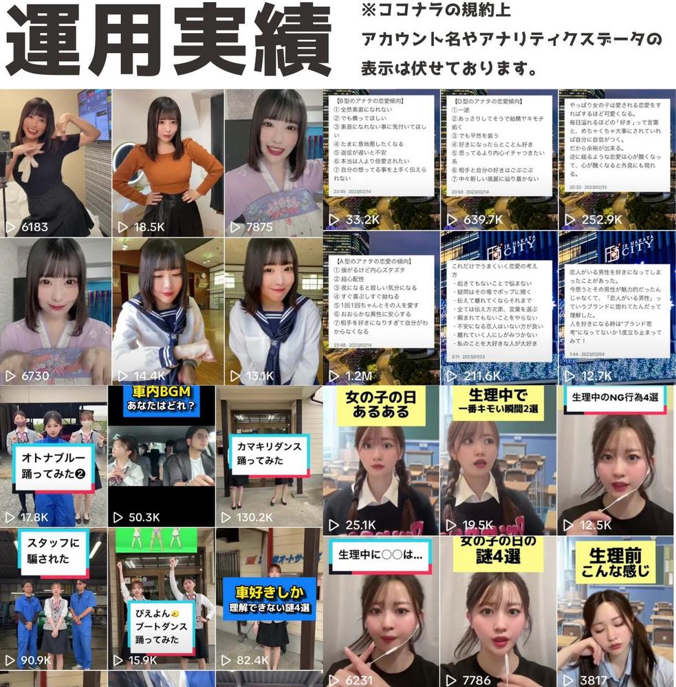 ランサーズ限定価格提供！！！TikTok運用代行します