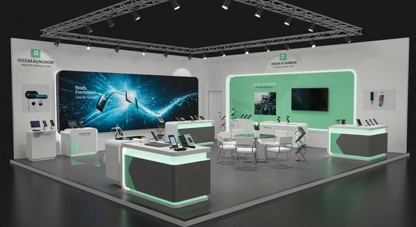 【最短1日納品/フォトリアル】展示会ブースのCGパース制作をします