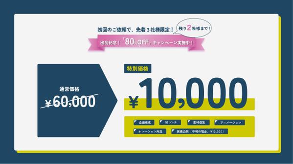 魅力を引き出すデザインで、
サービス紹介動画を制作します