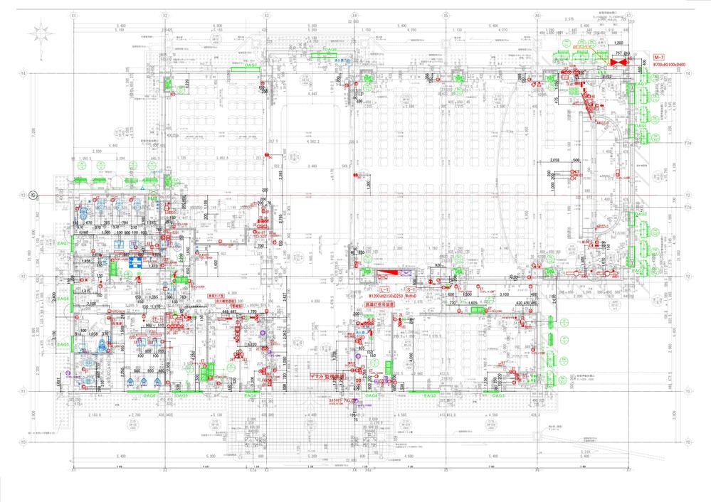 総合図・竣工図作成など、電気設備工事の図面作成、修正をお手伝いします