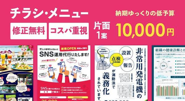 【修正は何回でも無料】10,000円から制作します