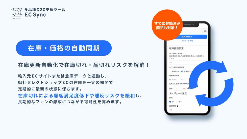 在庫切れナシでゼロ返金！中国無在庫ECで骨が折れるルーチン在庫更新を自動化できます