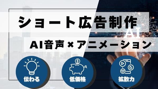 【ショート広告】高度なAI音声技術でアニメーション映像を作成します