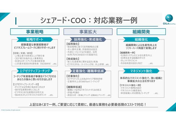 シェアードCOOとしてスタートアップの経営者に事業拡大に関わる全てを提供します