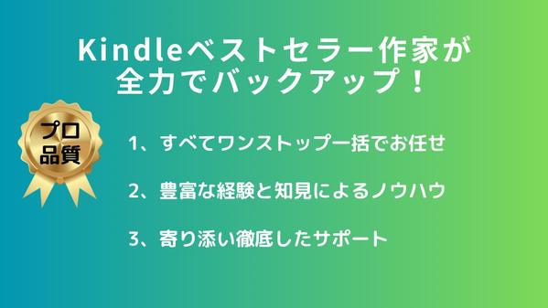 このパックで完結！Kindle出版まるごとフルサポートします