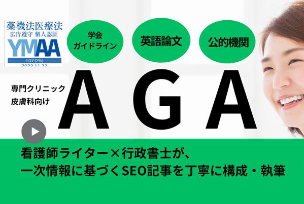 【医療広告ガイドライン対応】看護師ライターがAGAのSEO記事を構成から書きます