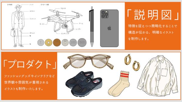 【機械、装置、製品、乗物、家具、衣服】プロダクト/アイテム イラスト　承ります
