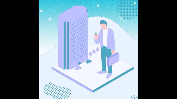 SNSで目を引くアイソメトリックアニメーション動画 イラスト込み1万円で制作します