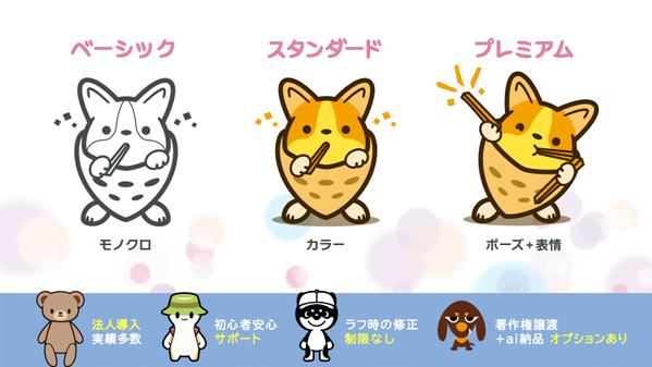 【シンプル】正面アングルでかわいいマスコットキャラクターを描きます