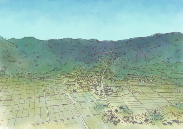雰囲気のある建築パース、鳥瞰図、俯瞰イラスト制作します
