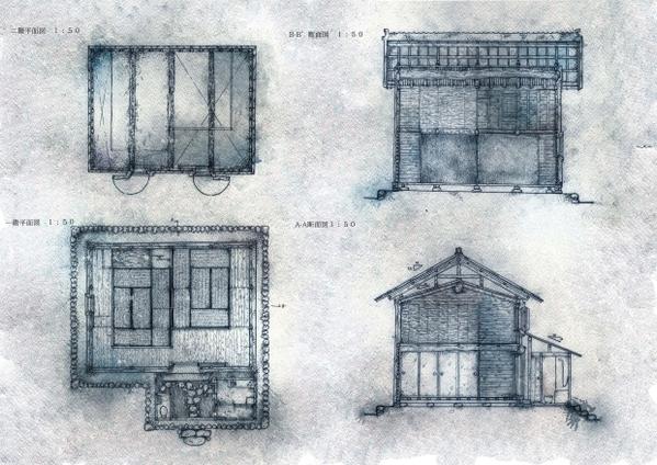 CAD図面やGoogleマップを元に、手書きで世界観のあるイラストを制作します