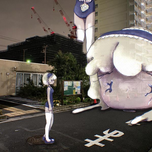 現実世界の写真と女の子が融合した世界観のあるイラストレーションを制作します