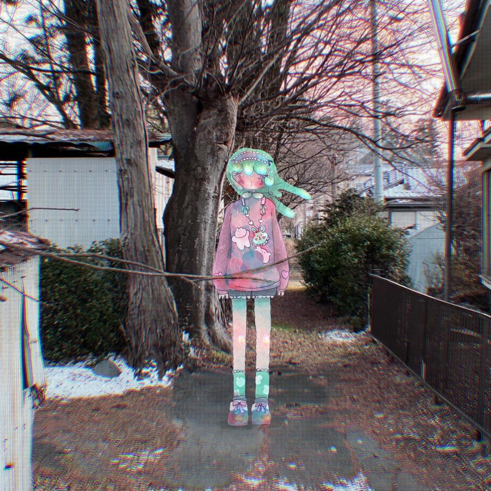 現実世界の写真と女の子が融合した世界観のあるイラストレーションを制作します