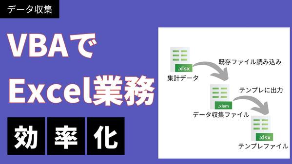 VBAでExcelデータの収集を行うテンプレートを作成します