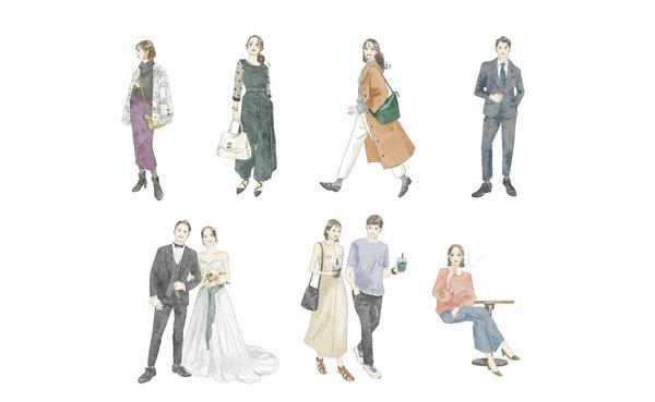 【雑誌/メディア/出版物などに！】大人かわいいファッションイラスト制作します