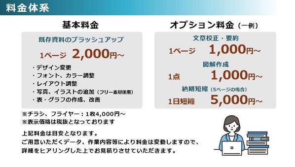 【より伝わる資料に】既存資料を「見やすく」、「分かりやすく」ブラッシュアップします